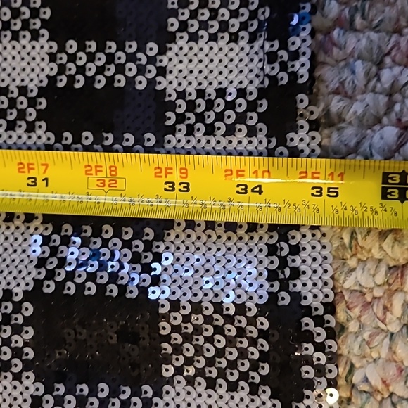 DRAPER JAMES WOMENS BLACK & WHITE SEQUIN SHEATH DRESS SIZE 4 - Picture 15 of 15